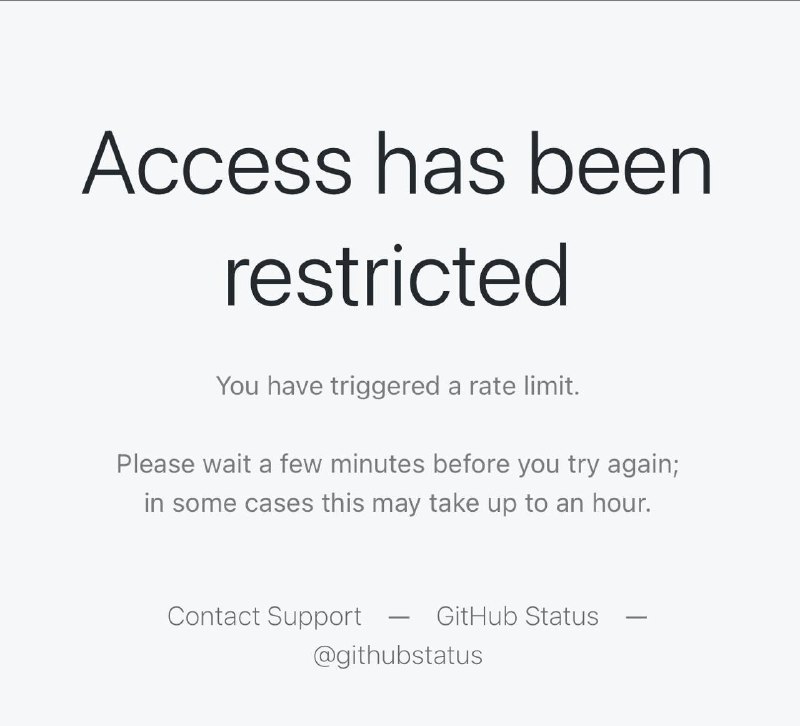 #News #GitHub 疑似加入更严格的并发限制，显示规则数量太多，并发链接被 Github 限制